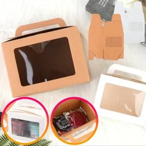 사각 투명창 손잡이 선물케이스 10개 조립식 포장박스 2사이즈 2컬러