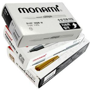 모나미 네임펜 M 1타(12개입) 금,은,백
