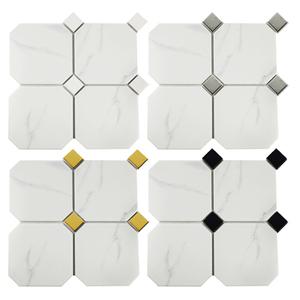 옥타곤 팔각모자이크타일 148mm 비앙코시리즈 주방 현관 욕실 벽 바닥타일