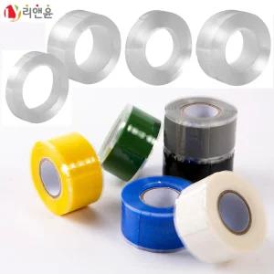 실리콘 테이프 투명 방수 단면 양면 접착 전기 절연 전선 욕실 싱크대 곰팡이방지 틈새차단