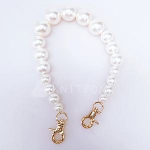 진주 핸들 손잡이/세련된 가방 줄 우아한 비즈 스트랩 핸드백 구슬 끈 가방 악세사리 부자재 꾸미기