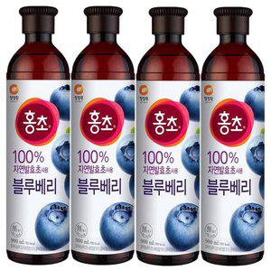 대상 청정원 홍초 블루베리 900ml x 4개