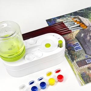 대용량 수채화 미술 시간 물통 물감통 브러쉬린서 붓세척 자동 물교체