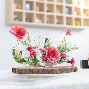 카네이션 조화 센터피스 영원한사랑 백 set 33x29cm 꽃 어버이날 스승의날 테이블 장식 감사 선물 행사