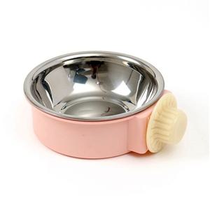 애완 스텐 식기 케이지 고정 1구 밥그릇 물그릇 분리 (WD88464)