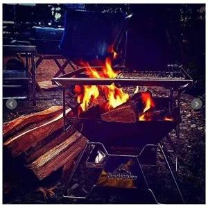 [셀러허브 패션][JHP844ST_51]캠핑문 접이식 중형화로대 4-5인용