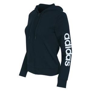 아디다스 여성 에센셜 LIN 리니어 풀 집업 후드 자켓 - DU0648