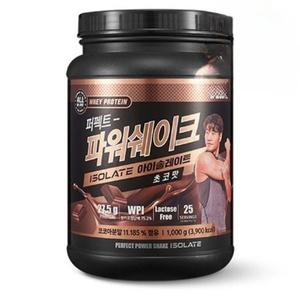 칼로바이 퍼펙트 파워쉐이크 아이솔레이트 유청 단백질 WPI 보충제 프로틴 파우더 초코맛