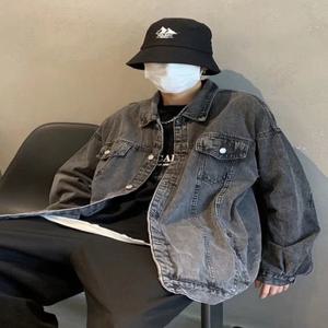 남자 데님 빅사이즈 청자켓 남성용 재킷 가을 겨울 빈티지 워싱 연한 회색 오버사이즈 코트