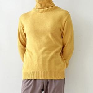 빅사이즈 남자 심플 데일리 목폴라 긴팔 니트티