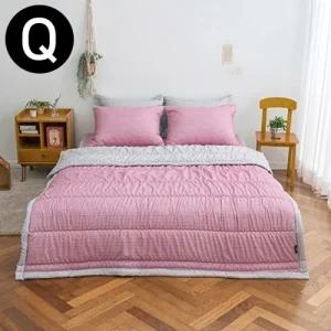 해피니 드리즐 소프트마이크로 간절기 이불 베개커버세트 퀸 Q (핑크) (베개솜 별매)