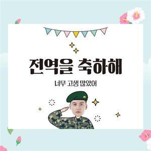 전역현수막 제대플랜카드 축하 만기 아들 남자친구 육군 포토 90x70