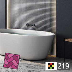 B스티커타일 219 실버잔바둑판 타일시트 시트타일 (WFHU41T)