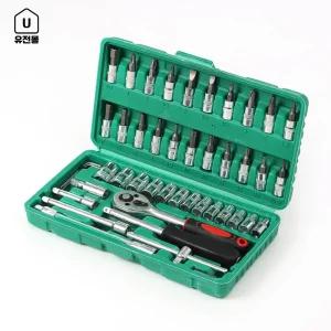 멀티툴 소켓렌치 복스알 46개 휴대용 접이식 다용도 캠핑