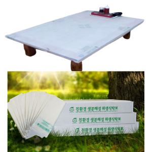 자연분해 위생 일회용 식탁보 100매 친환경인증 홈파티 한식당 단체손님 업소용