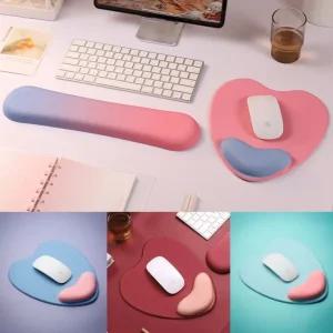 하트 마우스패드 손목쿠션 키보드 손목보호대 사무실 컴퓨터 책상 마우스 키보드 형 손목 받침대