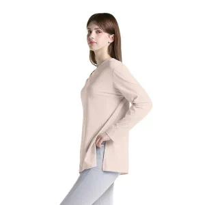 [CQR][한정특가] 테슬라 여성 오버핏 커버업 옆트임 쿨링 긴팔 티셔츠