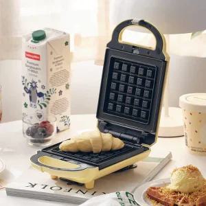 위즈웰 1구 와플메이커 옐로우 샌드위치 크로플 기계 WSW-6205