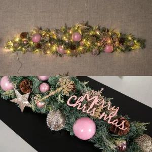 /플라워트리 크리스마스 장식 가랜드 센터피스 LED 겨울왕국 100cm