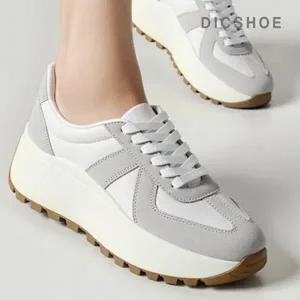 [딕슈] 여성 키높이 통굽 독일군 어글리 스니커즈 운동화 6.5cm SKWS244