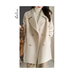 여자 코트 모직 추동 루즈핏 빅사이즈 하프 오피스룩 원템4