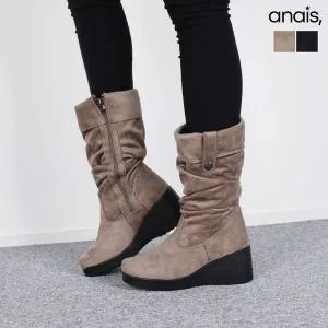 [아나이스] 스웨이드 기모 미들부츠 7cm_25F150 [무료배송]