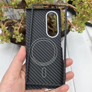 삼성 Z 폴드 7 카본 파이버 케이스 초슬림 렌즈 보호 아라미드 섬유 맥세이프 마그네틱 폰 쉘 커버
