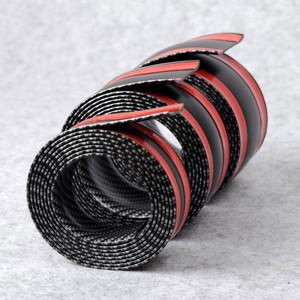 카본 고무 몰딩 스트립 자동차 도어 실 도어 스커프 플레이트  블랙 범퍼 DIY 에지 가드 프로텍터 보호