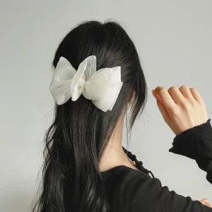 디아브 클라우드 쉬폰 양면 바나나 집게핀 올림머리 묶음머리