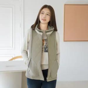 엄마옷 마담4060 골지후드조끼패딩점퍼 데일리 중년여성 -ZJP2510011-