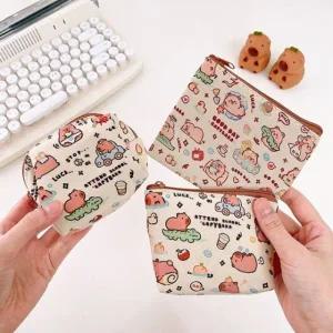 카피바라미니파우치3p세트 메이크업 미니 립스틱 화장품 파우치 가방