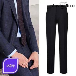 [오스틴리드]울혼방 인디고 라이크 윈도우 체크 스트레치 정장팬츠-A91PN762