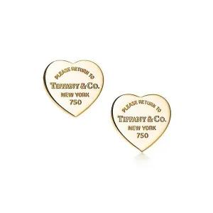 [TIFFANY&CO]티파니앤코 리턴 투 티파니 하트 태그 스터드 이어링 옐로우 골드 미니 23900351