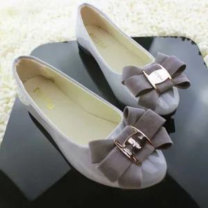 인기상품 결혼식 여성 하객 룩 코디 리본 에나멜 플랫 구두 [WFJB1D1_251104]