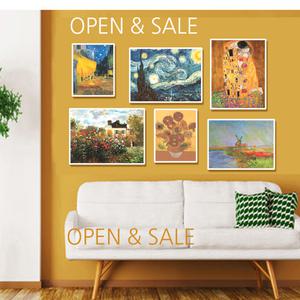 A4  A3 포스터  세계명화 그림액자 만들기 오픈기념  북유럽액자 유화그림