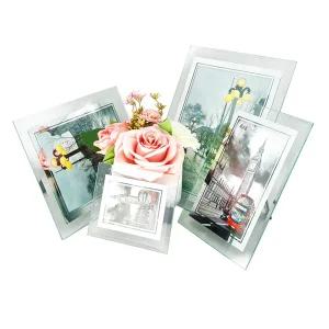 투라인 투명 크리스탈 유리 사진 액자 2R 3R 4R 5R 6R 8R A4 상장