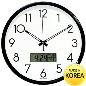 카렌다 벽시계 31cm / 국산 무소음벽시계 학교 병원 사무실 관공서 / 날짜 요일 온도표시