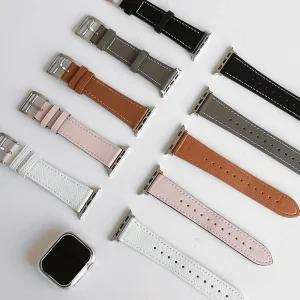 애플워치 싱글 레더 스트랩 10 9 8 7 6 5 4 SE 2 울트라 호환 시계줄 밴드