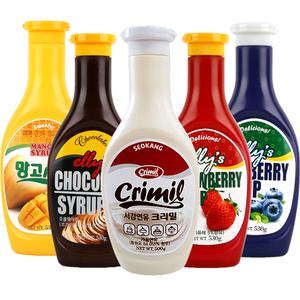 서강 딸기시럽 초코시럽 연유 팥빙수 재료