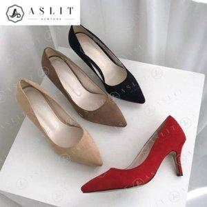 [기타][애슬릿] 스웨이드 스틸레토 여자 하이 힐 펌프스 7cm