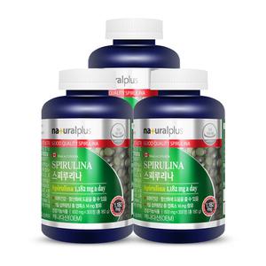 내츄럴플러스 스피루리나 300정 X 3개 총엽록소 피부건강 항산화 스피룰리나
