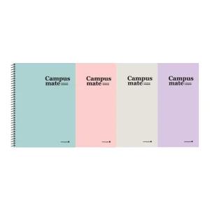 캠퍼스 메이트 연습장 스프링 노트 PP 커버 무선 낙서장 스케치 줄없는 무지 공책 100매 중 학교 고등 학생