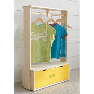 [자르파라]핀란드 소나무원목 베이비 낮은서랍 옷 행거장 / 어린이용 유아옷 초등 미니 예쁜