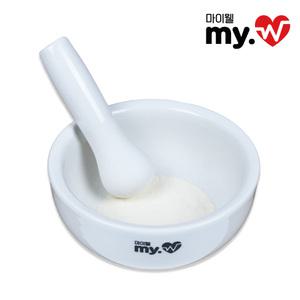 국산 마이웰 유발유봉 세트 약절구 약사발 막자사발 알약 분쇄기 가루약 제조 중