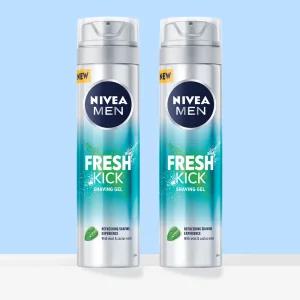 [니베아]니베아 맨 프레시 킥 쉐이빙 젤 면도젤 200ml X 2개