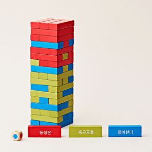 아이스크림몰 한글 원목 블록 문장편 국어 수업 교구 보드게임