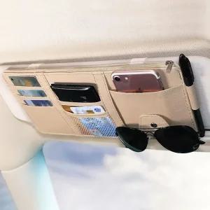 차량용 썬바이저 포켓 케이스 카드 명함 수납 선글라스 안경 케이스 다용도 차안정리 