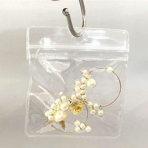 PVC 지퍼백 100매 투명 걸이형 헤다홀 비닐 봉투 소분 소형 미니 두꺼운 진열 가능