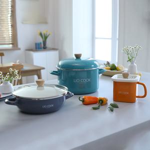 리오쿡 법랑냄비 7종SET ( 곰솥+전골+사각+튀김망+각 뚜껑) 인덕션 식기세척기