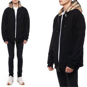 [버버리](마산점) 23FW 남성 체크 후드집업 (8060705 BLACK 23F)